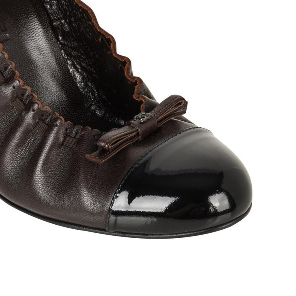 VINTAGE Chanel Leather Ballet Style Heels